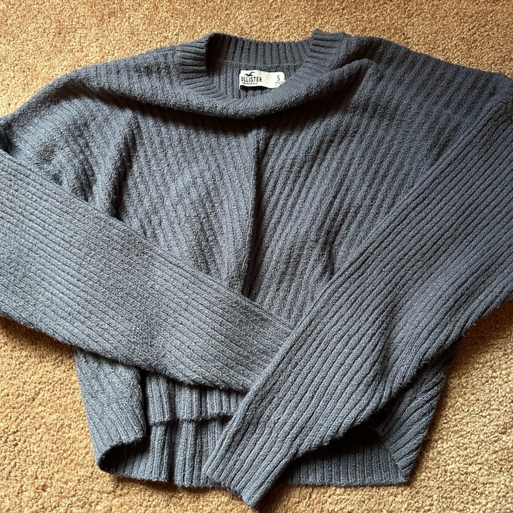Blue/Grey Ribbed Sweater